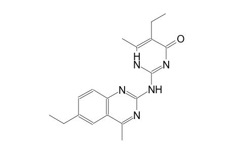 5-ethyl-2-[(6-ethyl-4-methyl-2-quinazolinyl)amino]-6-methyl-4(1H)-pyrimidinone