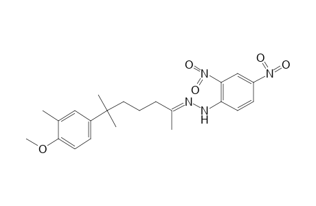 6-(4-methoxy-m-tolyl)-6-methyl-2-heptanone, (2,4-dinitrophenyl)hydrazone