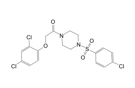 2-{4-[(4-chlorophenyl)sulfonyl]-1-piperazinyl}-2-oxoethyl 2,4-dichlorophenyl ether