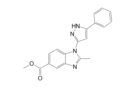 Methyl 2-methyl-1-(5-phenyl-1H-pyrazol-3-yl)-1H-benzimidazole-5-carboxylate