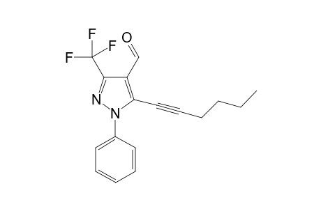 5-(1-Hexyn-1-yl)-1-phenyl-3-(trifluoromethyl)-1H-pyrazole-4-carbaldehyde