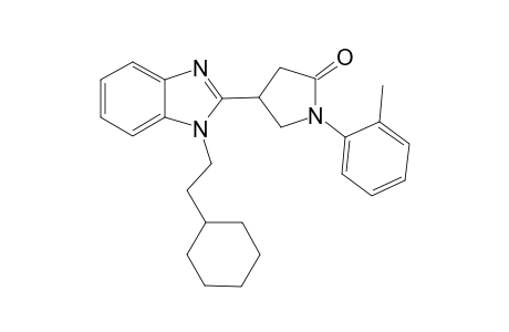 2-Pyrrolidinone, 4-[1-(2-cyclohexylethyl)-1H-1,3-benzimidazol-2-yl]-1-(2-methylphenyl)-