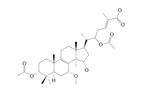 GANODERIC-ACID-MG;3-ALPHA,22-DIACETOXY-15-ALPHA-HYDROXY-7-ALPHA-METHOXY-5-ALPHA-LANOST-8,(24E)-DIEN-26-OIC-ACID