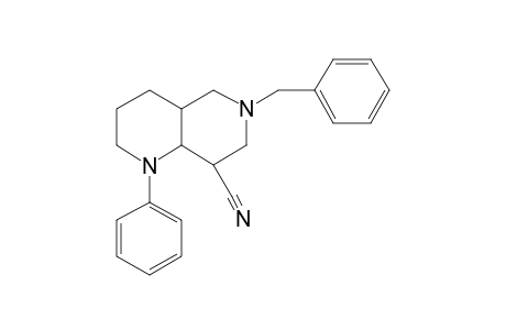 1-Phenyl-6-(phenylmethyl)decahydro-1,6-naphthyridine-8-carbonitrile