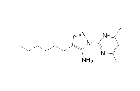 1H-Pyrazol-5-amine, 1-(4,6-dimethyl-2-pyrimidinyl)-4-hexyl-