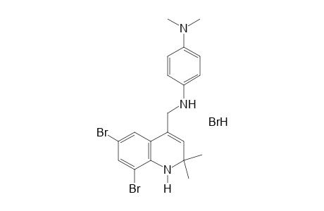 6,8-DIBROMO-1,2-DIHYDRO-2,2-DIMETHYL-4-{[p-(DIMETHYLAMINO)ANILINO]METHYL}QUINOLINE, MOLNOHYDROBROMIDE