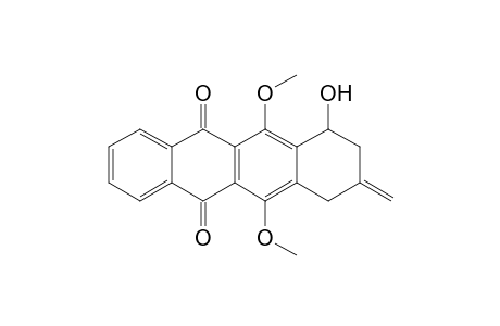 (+/-)-7-HYDROXY-6,11-DIMETHOXY-9-METHYLIDENE-7,8,9,10-TETRAHYDRONAPHTHACENE-5,12-DIONE