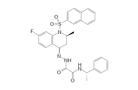 2-N'-[(S)-7-fluoro-2-methyl-1-(naphthalene-2-sulfonyl)-2,3-dihydro-1H-quinoline-4-ylidene]hydrazino-2-oxo-N-((S)-1-phenylethyl)acetamide