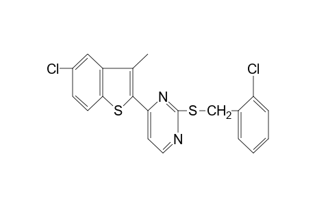 2-[(o-chlorobenzyl)thio]-4-(5-chloro-3-methylbenzo[b]thien-2-yl)pyrimidine