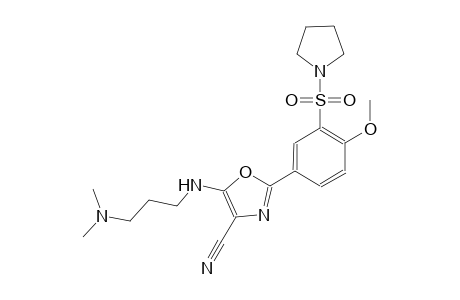 4-oxazolecarbonitrile, 5-[[3-(dimethylamino)propyl]amino]-2-[4-methoxy-3-(1-pyrrolidinylsulfonyl)phenyl]-