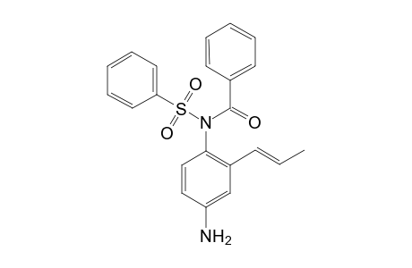 N-benzoyl-N-(phenylsulfonyl)-1,4-diamino-2-[3-(1-propenyl)]benzene