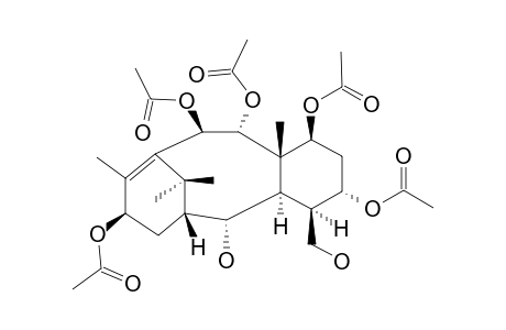 TAXUMAIROL-E;5-ALPHA,7-BETA,9-ALPHA,10-BETA,13-ALPHA-PENTAACETOXY-2-ALPHA,20-DIHYDROXYTAX-11-ENE