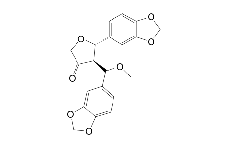 (2S*,3R*)-3-[(3,4-Methylenedioxyphenyl)methoxymethyl]-2-(3,4-methylenedioxyphenyl)tetrahydrofuran-4-one