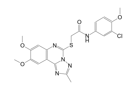 N-(3-chloro-4-methoxyphenyl)-2-[(8,9-dimethoxy-2-methyl[1,2,4]triazolo[1,5-c]quinazolin-5-yl)sulfanyl]acetamide