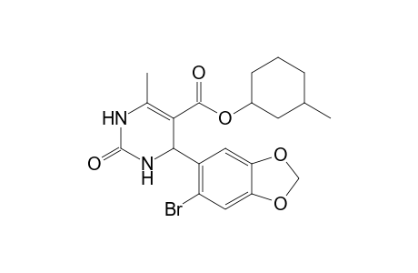 3-Methylcyclohexyl 4-(2-bromo-4,5-methylenedioxyphenyl)-3,4-dihydro-6-methyl-2(1H)-oxo-5-pyrimidinecarboxylate