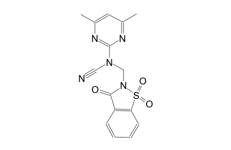 cyanamide, N-(4,6-dimethyl-2-pyrimidinyl)-N-[(1,1-dioxido-3-oxo-1,2-benzisothiazol-2(3H)-yl)methyl]-