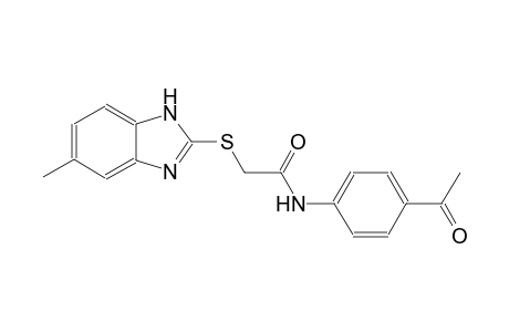 N-(4-acetylphenyl)-2-[(5-methyl-1H-benzimidazol-2-yl)sulfanyl]acetamide