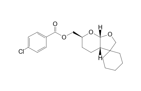 (3???aS*,6???S*,7???aS*)-spiro[cyclohexane-1,3'-6???-(4-chlorobenzoyloxymethyl)-perhydrofuro[2,3-b]pyran]