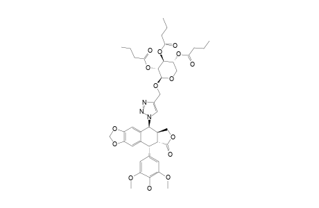 4-BETA-{4''-[1'''-(2''',3''',4'''-TRI-O-BUTYRYL-BETA-D-XYLOPYRANOSYLOXY)-1,2,3-TRIAZOL-1-YL]}-4-DEOXY-4'-DEMETHYL-PODOPHYLLOTOXIN