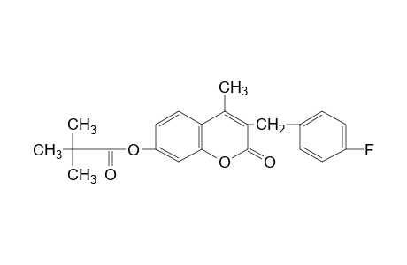 3-(p-fluorobenzyl)-7-hydroxy-4-methylcoumarin, pivalate