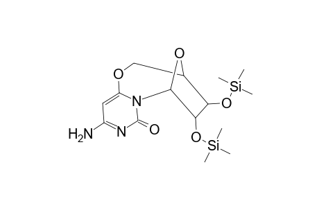 3,6-Epoxy-2H,8H-pyrimido[6,1-b][1,3]oxazocin-8-one, 3,4,5,6,9,10-hexahydro-10-imino-4,5-bis[(trimethylsilyl)oxy]-, [3R-(3.alpha.,4.beta.,5.beta.,6.alpha.)]-