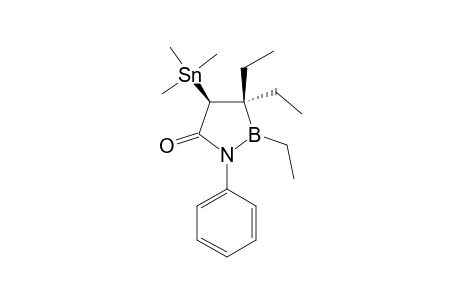 2,3,3-TRIETHYL-1-PHENYL-4-TRIMETHYLSTANNYL-1,2-AZABOROL-5-ONE