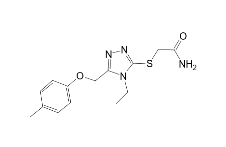 2-({4-ethyl-5-[(4-methylphenoxy)methyl]-4H-1,2,4-triazol-3-yl}sulfanyl)acetamide