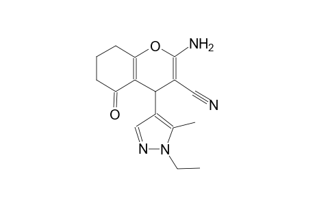 2-amino-4-(1-ethyl-5-methyl-1H-pyrazol-4-yl)-5-oxo-5,6,7,8-tetrahydro-4H-chromene-3-carbonitrile