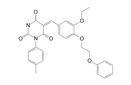 (5Z)-5-[3-ethoxy-4-(2-phenoxyethoxy)benzylidene]-1-(p-tolyl)barbituric acid