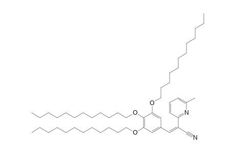 2-[1'-Cyano-2'-(3",4",5"-(tridodecyloxy)phenyl)ethenyl]-6-methylpyridine