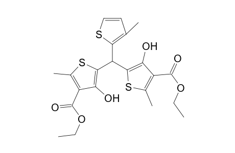 3-Thiophenecarboxylic acid, 5-[[4-(ethoxycarbonyl)-3-hydroxy-5-methyl-2-thienyl](3-methyl-2-thienyl)methyl]-4-hydroxy-2-methyl-, ethyl ester