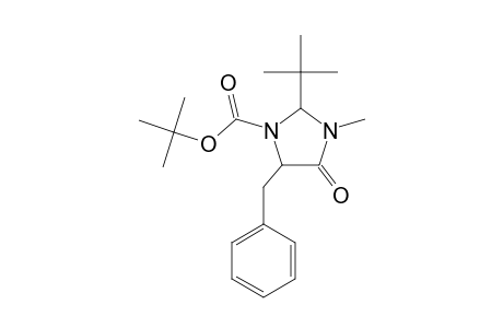 5-Benzyl-2-t-butyl-3-methyl-4-oxoimidazolidine-1-carboxylic acid, t-butyl ester