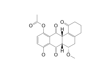 (6R*,6AS*,12AS*)-11-ACETOXY-8-HYDROXY-6-METHOXY-3,4,5,6,6A,12A-HEPTAHYDROBENZO-[A]-ANTHRACENE-1,7,12(2H)-TRIONE