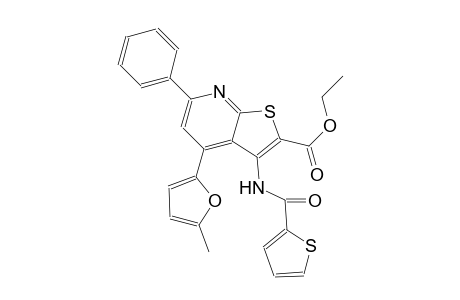 thieno[2,3-b]pyridine-2-carboxylic acid, 4-(5-methyl-2-furanyl)-6-phenyl-3-[(2-thienylcarbonyl)amino]-, ethyl ester