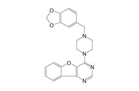 4-[4-(1,3-benzodioxol-5-ylmethyl)-1-piperazinyl][1]benzofuro[3,2-d]pyrimidine