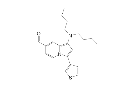 1-(Dibutylamino)-3-(thiophen-3-yl)indolizine-7-carbaldehyde