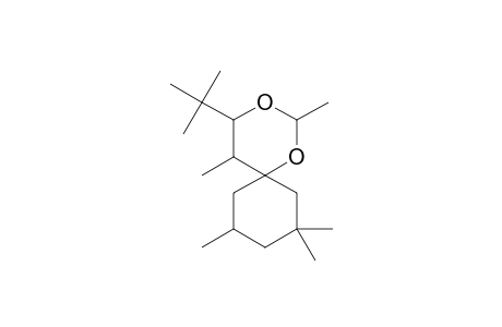 TRANS-(CIS-6-TERT.-BUTYL)-2-R,TRANS-5-DIMETHYL-1,3-DIOXANE-SPIRO-TRANS-3',3',5'-TRIMETHYL-4-CYCLOHEXANE
