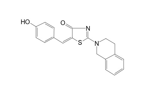 (5E)-2-(3,4-dihydro-1H-isoquinolin-2-yl)-5-(4-hydroxybenzylidene)-2-thiazolin-4-one