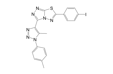 6-(4-iodophenyl)-3-(5-methyl-1-(p-tolyl)-1H-1,2,3-triazol-4-yl)-[1,2,4]triazolo[3,4-b][1,3,4]thiadiazole