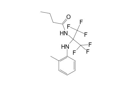 N-[2,2,2-Trifluoro-1-(O-toluidino)-1-(trifluoromethyl)ethyl]butyramide