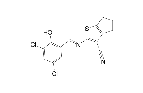 2-[(3,5-dichlorosalicylidene)amino]-5,6-dihydro-4H-cyclopenta[b]thiophene-3-carbonitrile