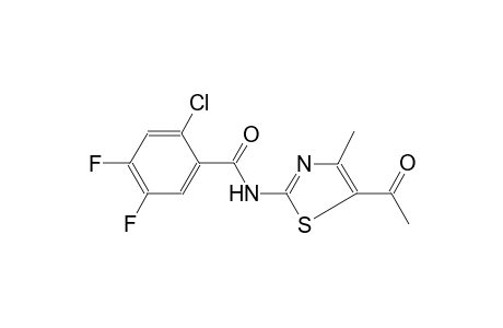 N-(5-acetyl-4-methyl-1,3-thiazol-2-yl)-2-chloro-4,5-difluorobenzamide