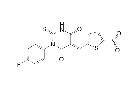 (5E)-1-(4-fluorophenyl)-5-[(5-nitro-2-thienyl)methylene]-2-thioxodihydro-4,6(1H,5H)-pyrimidinedione