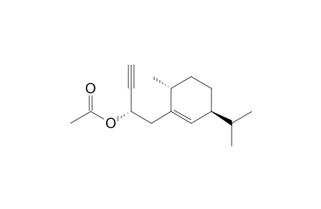 (S)-1-((3S,6R)-3-Isopropyl-6-methylcyclohex-1-enyl)but-3-yn-2-yl acetate