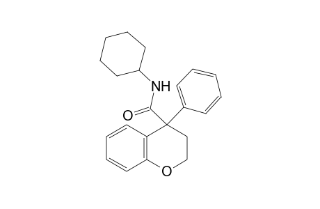 N-cyclohexyl-2,3-dihydro-4-phenyl-4H-1-benzopyran-4-carboxamide