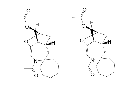 5-Acetyl-10-acetoxyspiro[5-aza-2-oxatricyclo[6.2.1.0(3,9)]undec-3-ene-6,1'-cycloheptane]