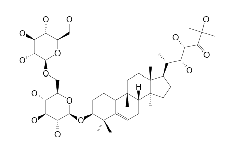 GOYAGLYCOSIDE-H;3,22,23,25-TETRAHYDROXYCUCURBIT-5-ENE-24-ONE-3-O-BETA-D-GLUCOPYRANOSYL-(1->6)-BETA-D-GLUCOPYRANOSIDE