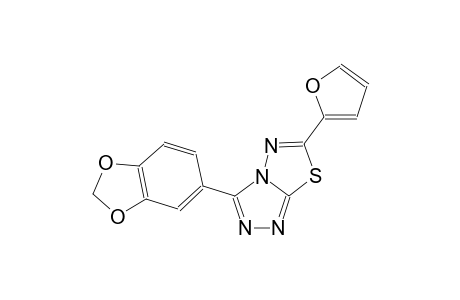 [1,2,4]triazolo[3,4-b][1,3,4]thiadiazole, 3-(1,3-benzodioxol-5-yl)-6-(2-furanyl)-