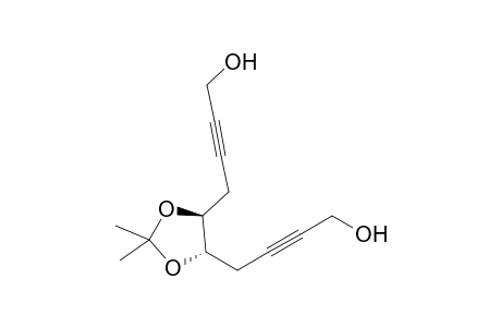 4-[(4S,5S)-2,2-dimethyl-5-(4-oxidanylbut-2-ynyl)-1,3-dioxolan-4-yl]but-2-yn-1-ol