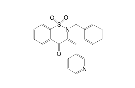 4H-1,2-benzothiazin-4-one, 2,3-dihydro-2-(phenylmethyl)-3-(3-pyridinylmethylene)-, 1,1-dioxide, (3E)-